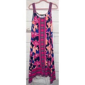 C. Wonder Midi Dress Size Med Petite Vibrant Multicolor